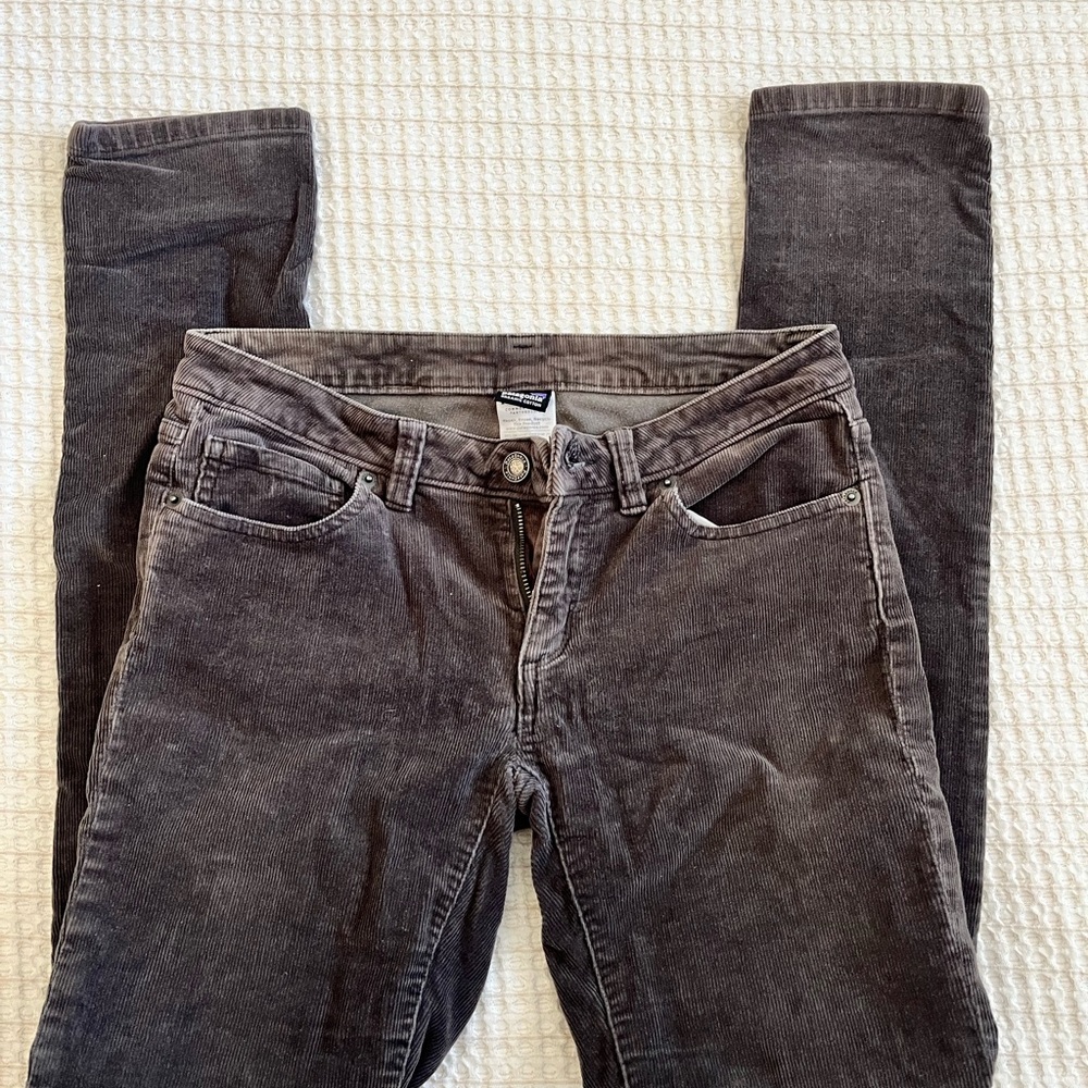 Patagonia Organic Cotton Women's Charcoal Gray Corduroy Pants Size 26
